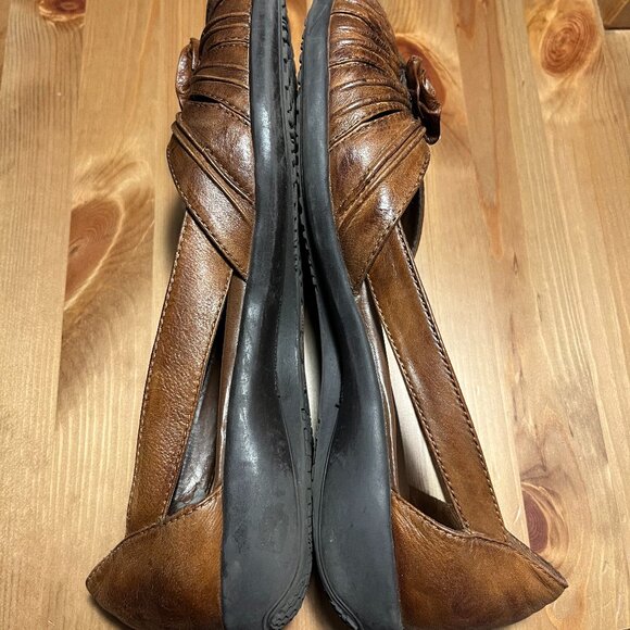 EARTH SPIRIT floral sandal flats (brown leather) - Picture 2 of 4